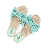 AILEEN-3 ESPADRILLE SLIDER WITH SINGLE BOW