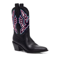 CASADI-1 EMBROIDERY COWBOY BOOTIE WITH MID HEEL