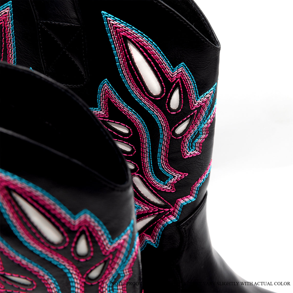 CASADI-1 EMBROIDERY COWBOY BOOTIE WITH MID HEEL
