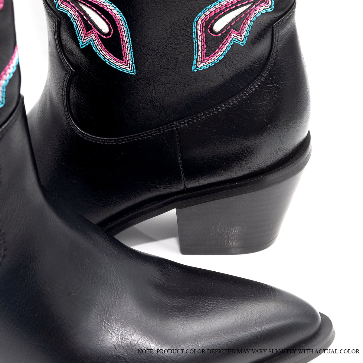 CASADI-1 EMBROIDERY COWBOY BOOTIE WITH MID HEEL