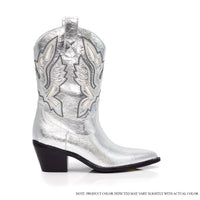 CASADI-1 EMBROIDERY COWBOY BOOTIE WITH MID HEEL