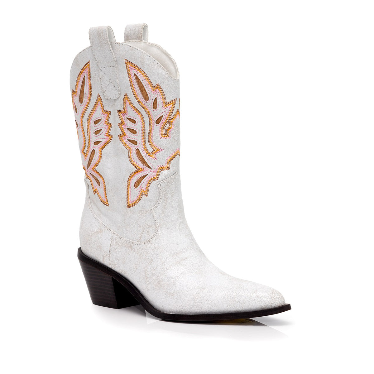 CASADI-1 EMBROIDERY COWBOY BOOTIE WITH MID HEEL