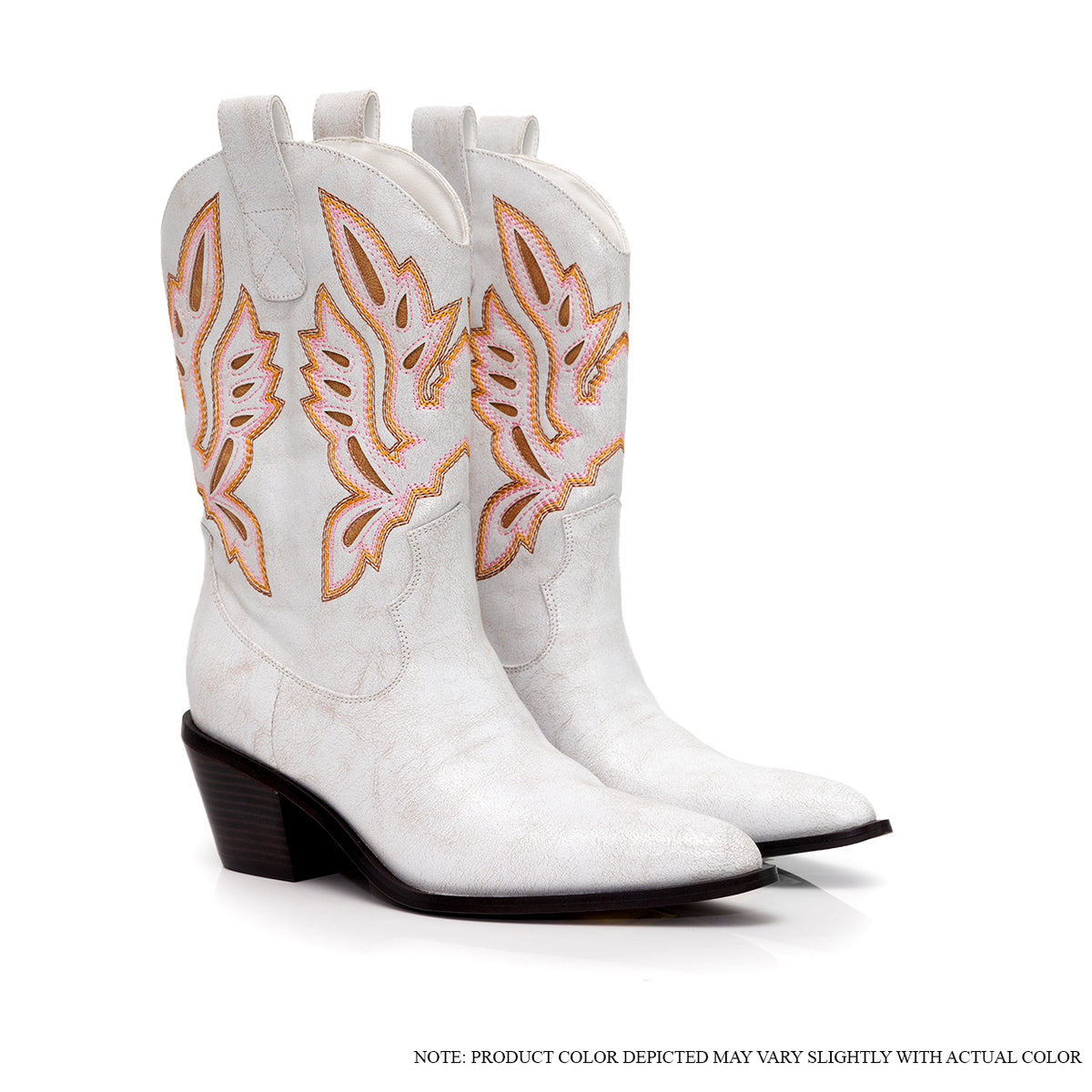 CASADI-1 EMBROIDERY COWBOY BOOTIE WITH MID HEEL