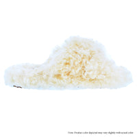 DEARLY-4 FAUX SHEEP WOOL CRISS-CROSS SLIPPERS