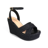 DELIGHT-1  CROSS ESPADRILLE ANKLE STRAP SANDAL