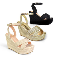 DELIGHT-1  CROSS ESPADRILLE ANKLE STRAP SANDAL