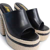 DIXIE-1 OPEN TOE ESPADRILLE PLATFORM HEEL