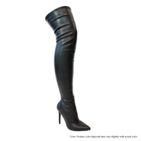 GISELE-7 STRETCHY KNEE-HIGH POINTY TOE BOOT