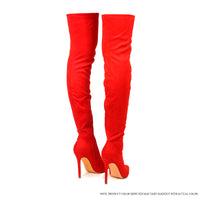 GISELE-7 STRETCHY KNEE-HIGH POINTY TOE BOOT