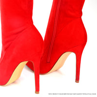 GISELE-7 STRETCHY KNEE-HIGH POINTY TOE BOOT
