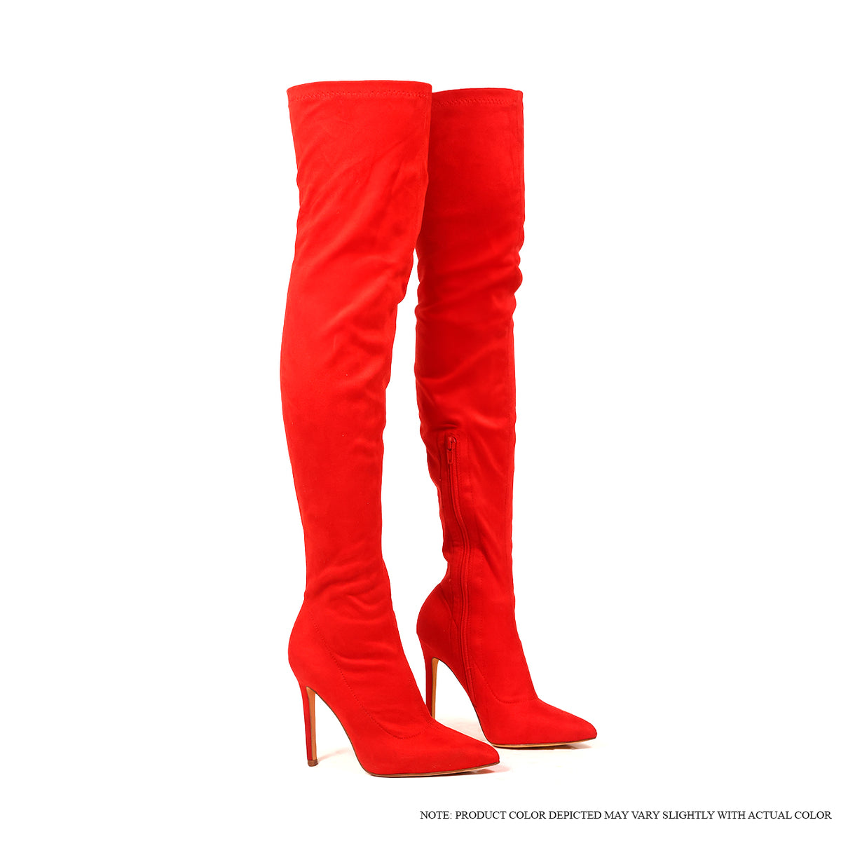 GISELE-7 STRETCHY KNEE-HIGH POINTY TOE BOOT