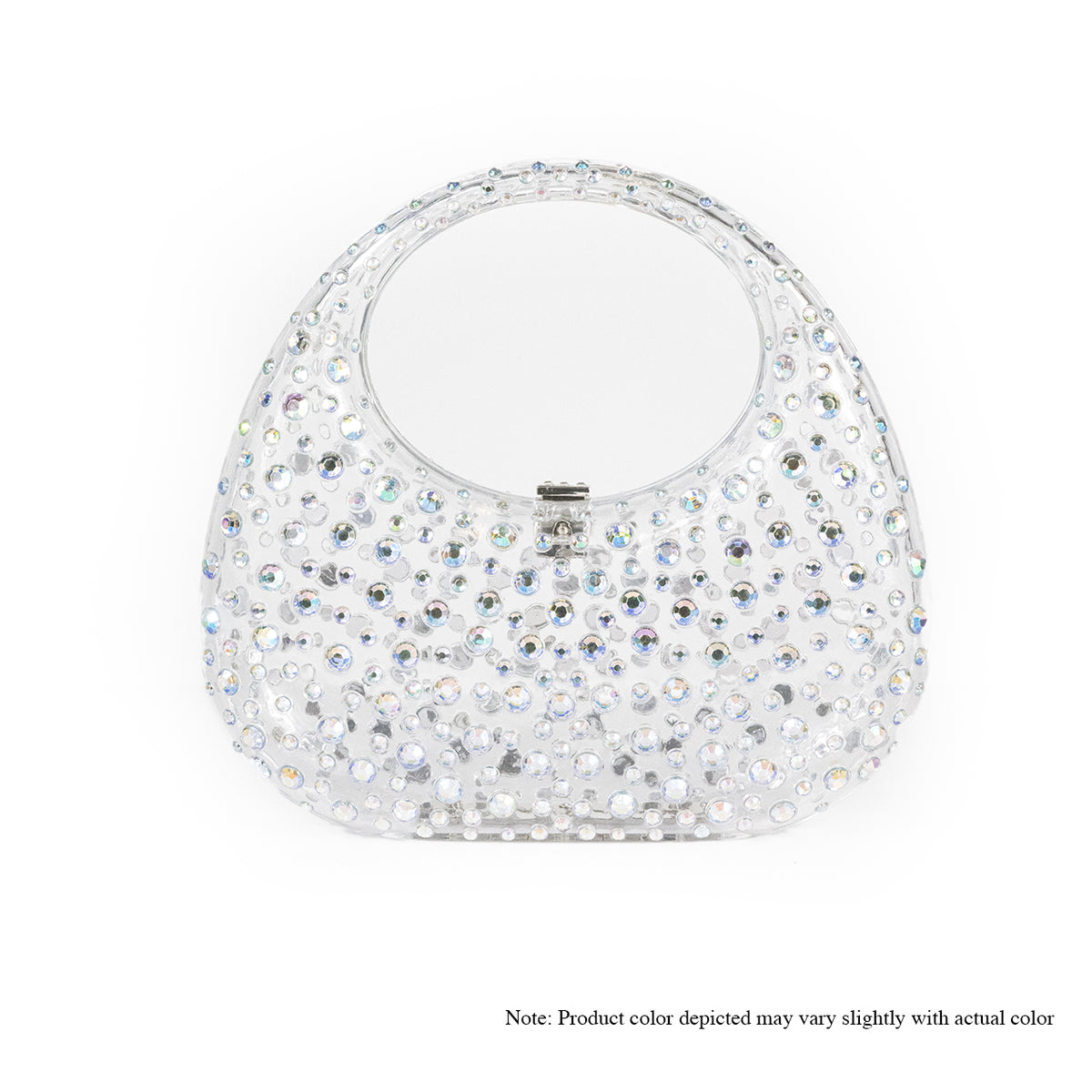 H-BOMBSHELL WOMEN CRYSTAL CLUTH HADNBAG - CLEAR