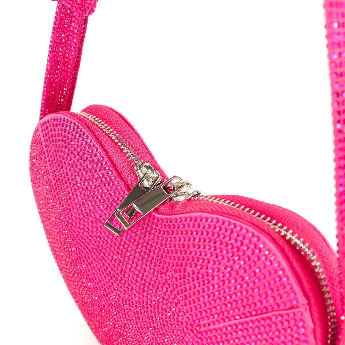 H-HEART HEART SHIP FULL RHINESTONE CROSSBODY BAG