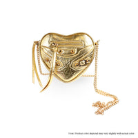 H-HEARTY HEART SHAPE CROSSBODY BAG - BLACK