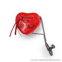 H-HEARTY HEART SHAPE CROSSBODY BAG - BLACK