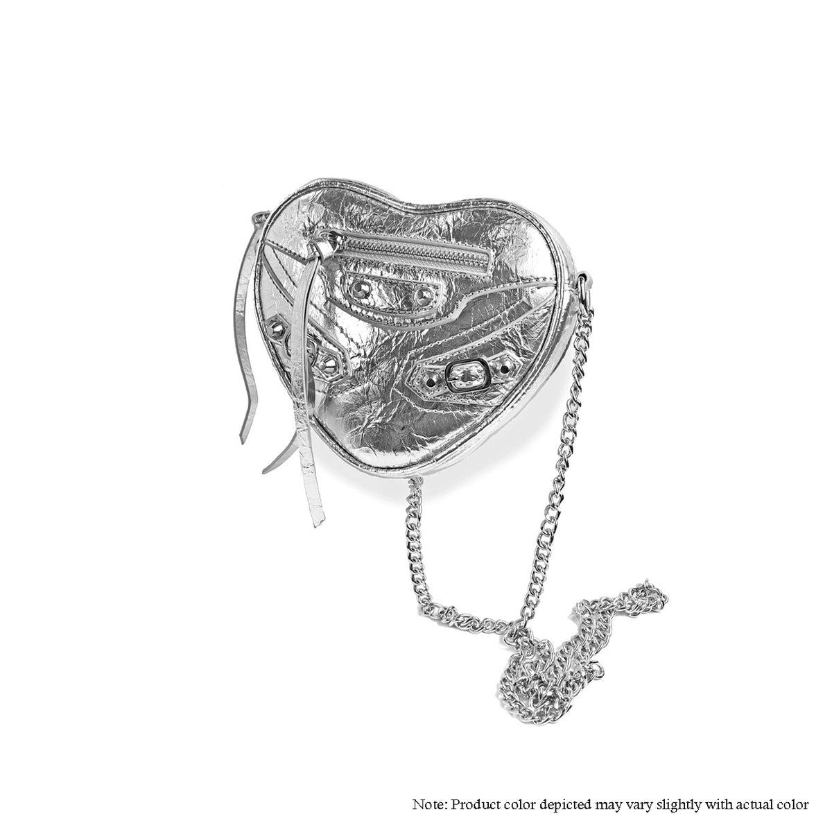 H-HEARTY HEART SHAPE CROSSBODY BAG - BLACK