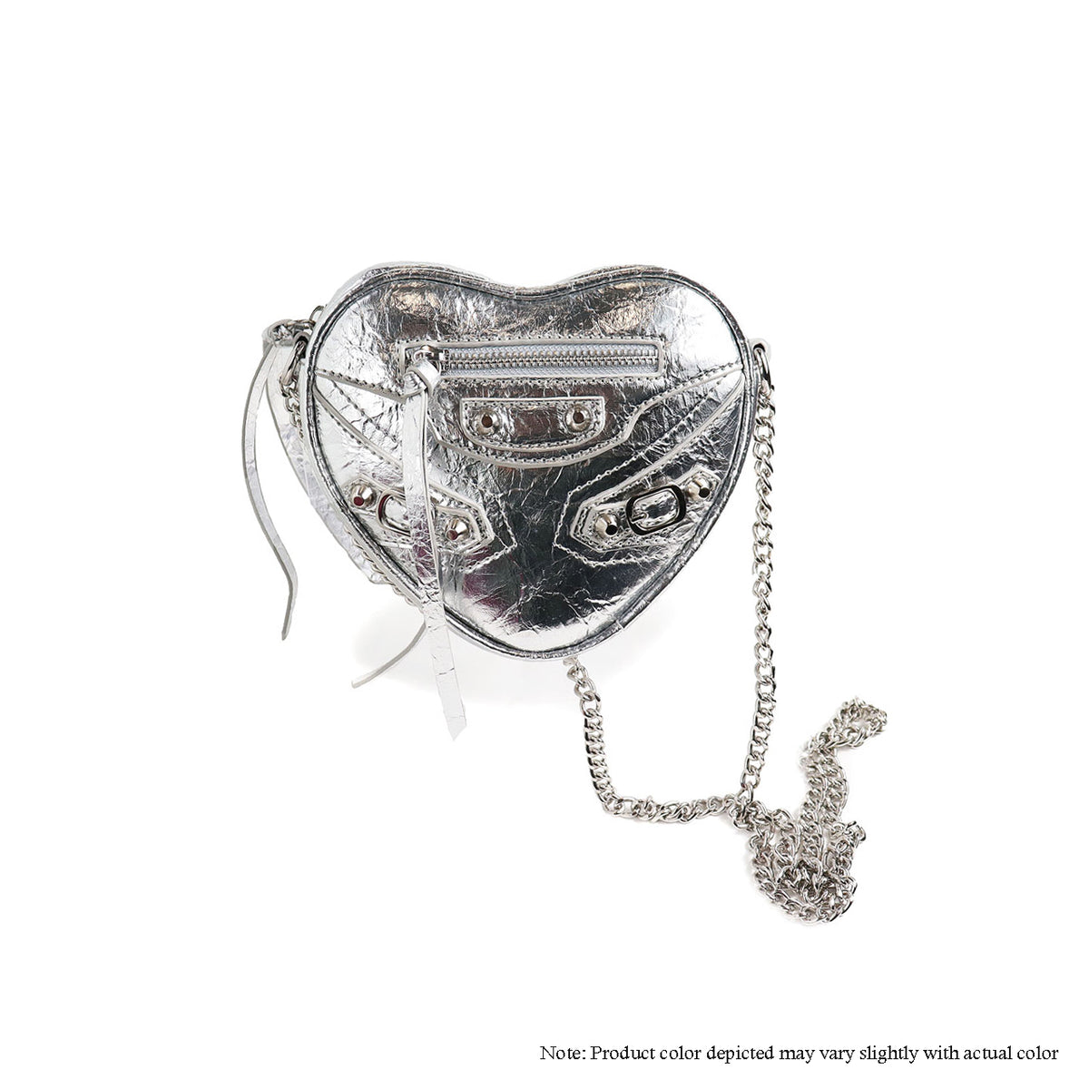 H-HEARTY HEART SHAPE CROSSBODY BAG - BLACK
