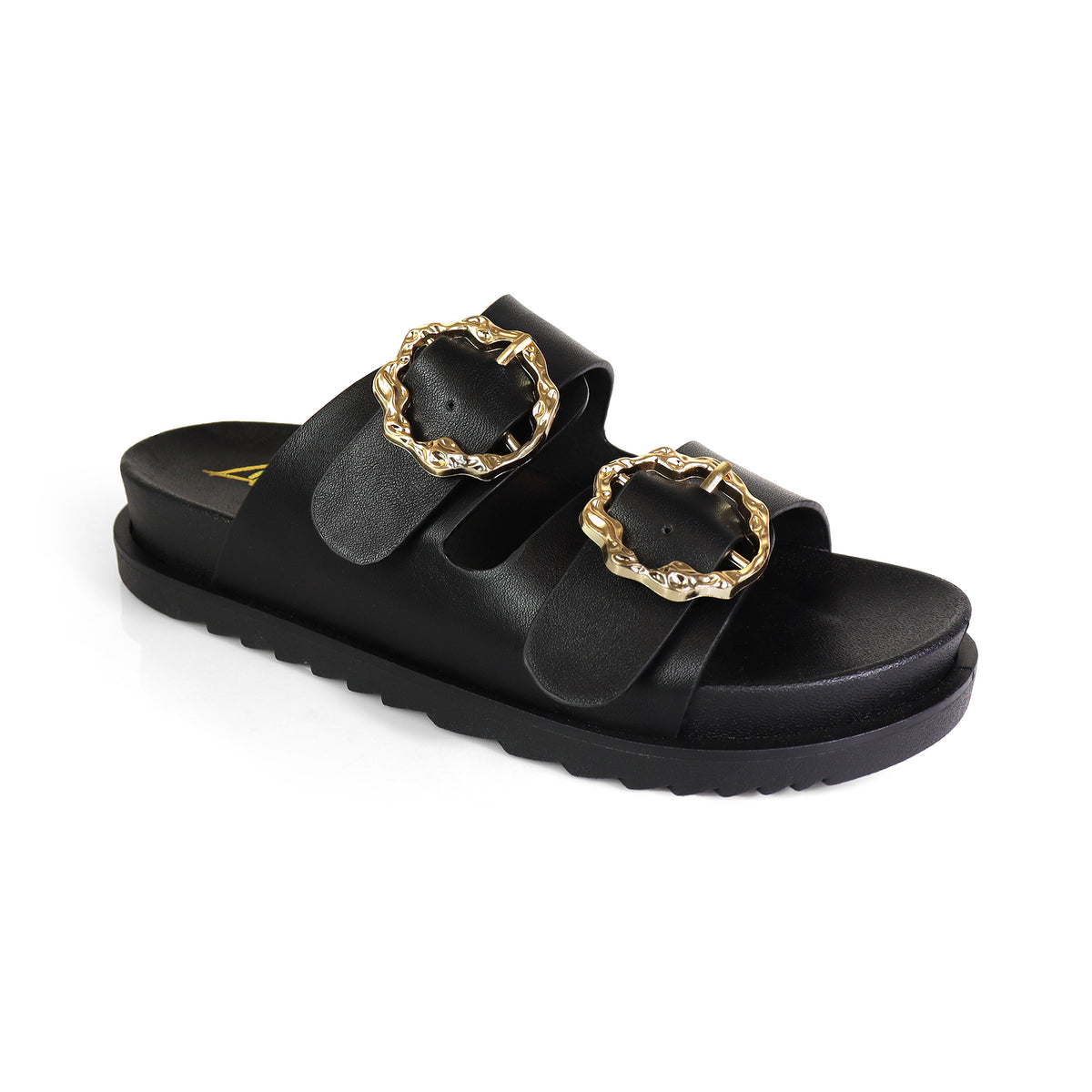 LILITH-2 OPEN TOE DUO STRAP BUCKLES PLATFORM SANDAL