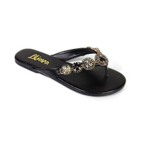 MARLO-191 THONG SANDAL W/RHINESTONE EMBELLISHMENT