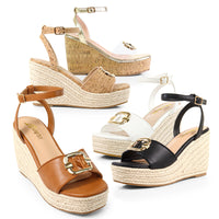 MISA-1  ESPADRILLE ANKLE STRAP SANDAL W/ ESPADRILLE WEDGGE