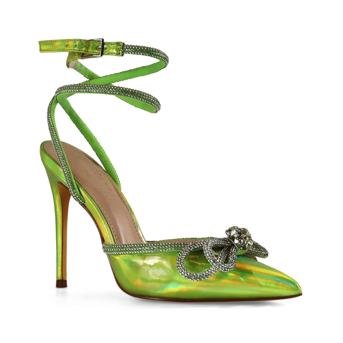 VITTO-67A RHINESTONE BOW PUMP HIGH HEEL