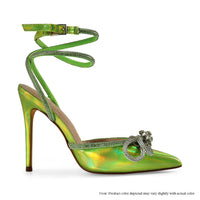 VITTO-67A RHINESTONE BOW PUMP HIGH HEEL