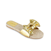 AILEEN-3 ESPADRILLE SLIDER WITH SINGLE BOW