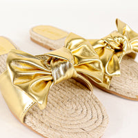 AILEEN-3 ESPADRILLE SLIDER WITH SINGLE BOW