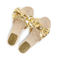 AILEEN-3 ESPADRILLE SLIDER WITH SINGLE BOW