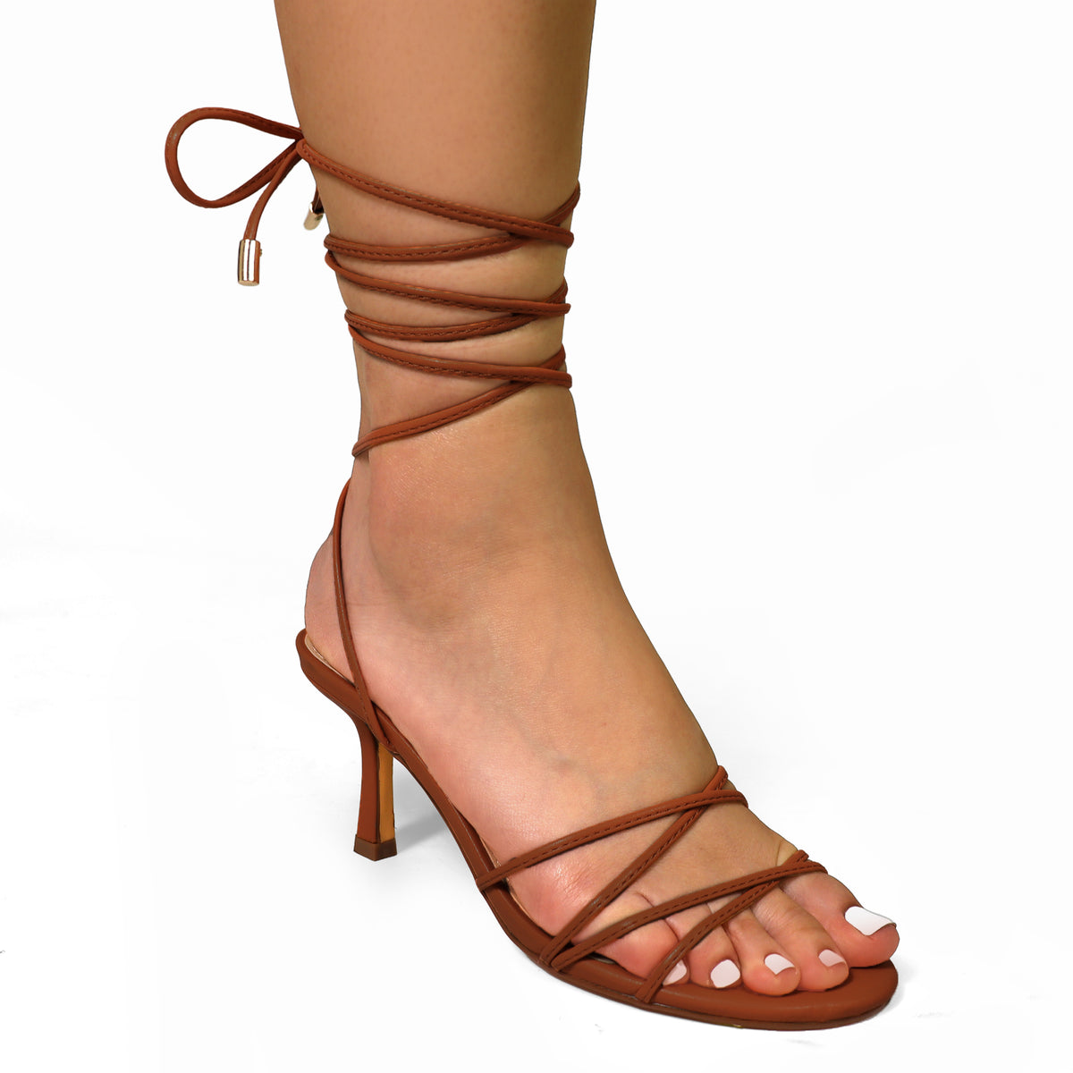 AIYANA-1 TINY STRAP LACE UP W/ HEEL