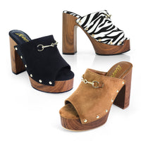 PEEP TOE HORSEBIT STUD MULE W WOOD PLATFORM, ANDAZ-4
