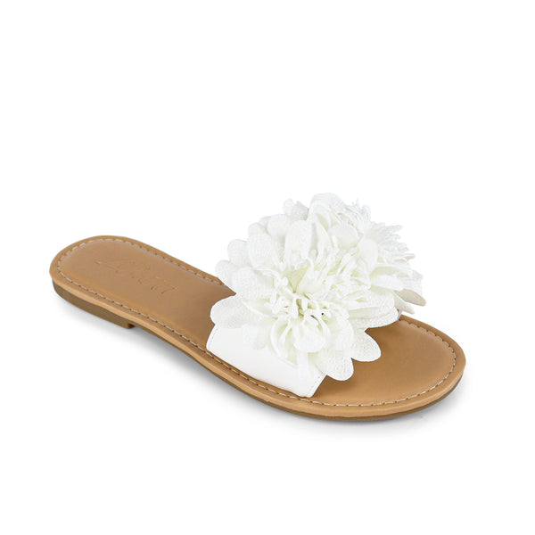 ANYA-17 ROUND TOE FLOWER SLIDER