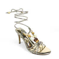 ASSA-2 BEADS ANCKLE STRAPPY W/ HEEL