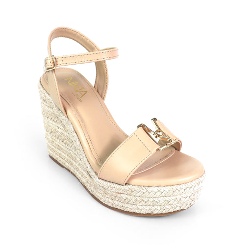 OPEN TOE ANJLE STRAP W/ ESPADRILLE WEDGE SANDAL, ASTRA-1
