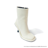 BALBOA-1 BUMPER TUBE HIGH HEEL BOOTIES - CREAM