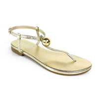 METAL BALL THONG FLAT SANDAL, BETTI-1