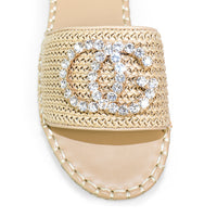 CHANELLE-1 RHINESTONE ESPADRILLE LOW PLATFORM
