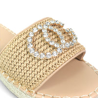 CHANELLE-1 RHINESTONE ESPADRILLE LOW PLATFORM