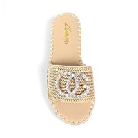 CHANELLE-1 RHINESTONE ESPADRILLE LOW PLATFORM