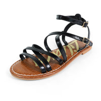 CLARISSA-27 STRAP SANDAL W/ CROC FOOTBED DETAIL
