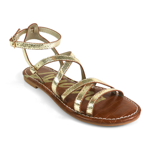 CLARISSA-27 STRAP SANDAL W/ CROC FOOTBED DETAIL