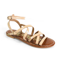 CLARISSA-27 STRAP SANDAL W/ CROC FOOTBED DETAIL