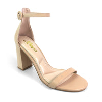 DANDELINE-1 PANTANT ANKLE STRAP W/ HEEL CHUNKY HEEL