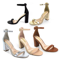 DANDELINE-1 PANTANT ANKLE STRAP W/ HEEL CHUNKY HEEL