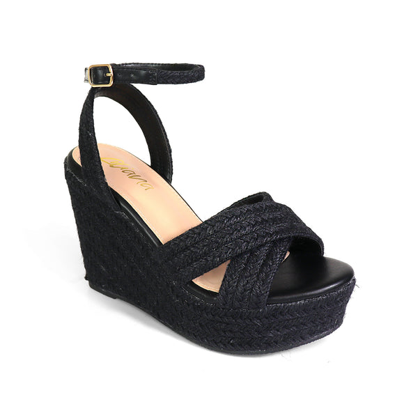 DELIGHT-1  CROSS ESPADRILLE ANKLE STRAP SANDAL