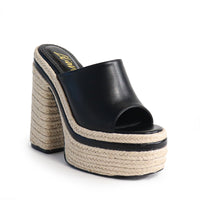 DIXIE-1 OPEN TOE ESPADRILLE PLATFORM HEEL