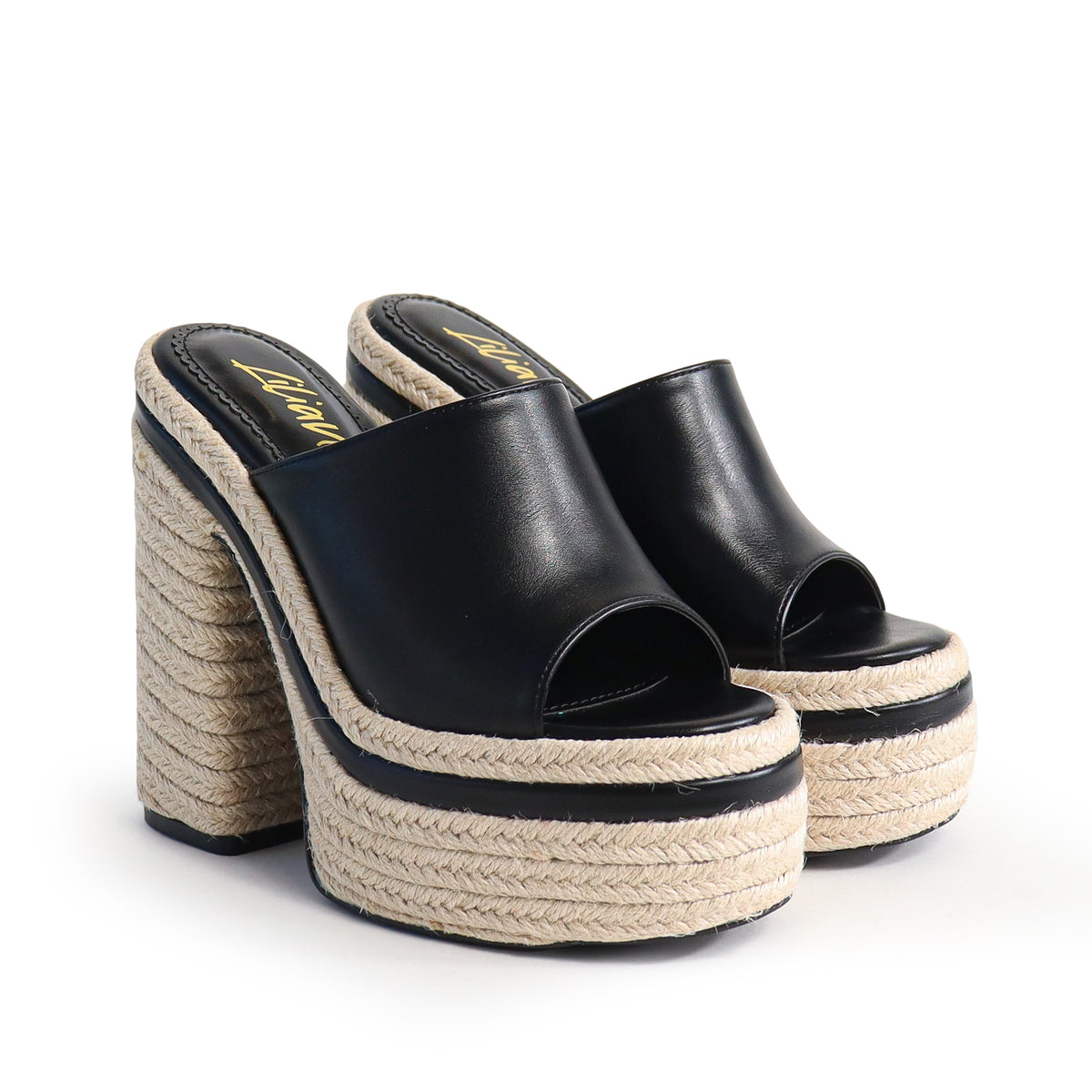 DIXIE-1 OPEN TOE ESPADRILLE PLATFORM HEEL