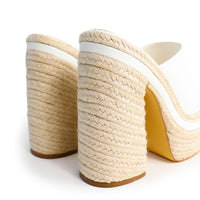 DIXIE-1 OPEN TOE ESPADRILLE PLATFORM HEEL