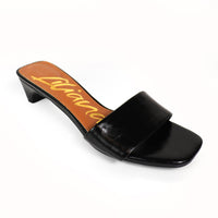 ELAINNY-1 TRANSPARENT CLEAR UPPER MULE W/ KITTEN HEEL