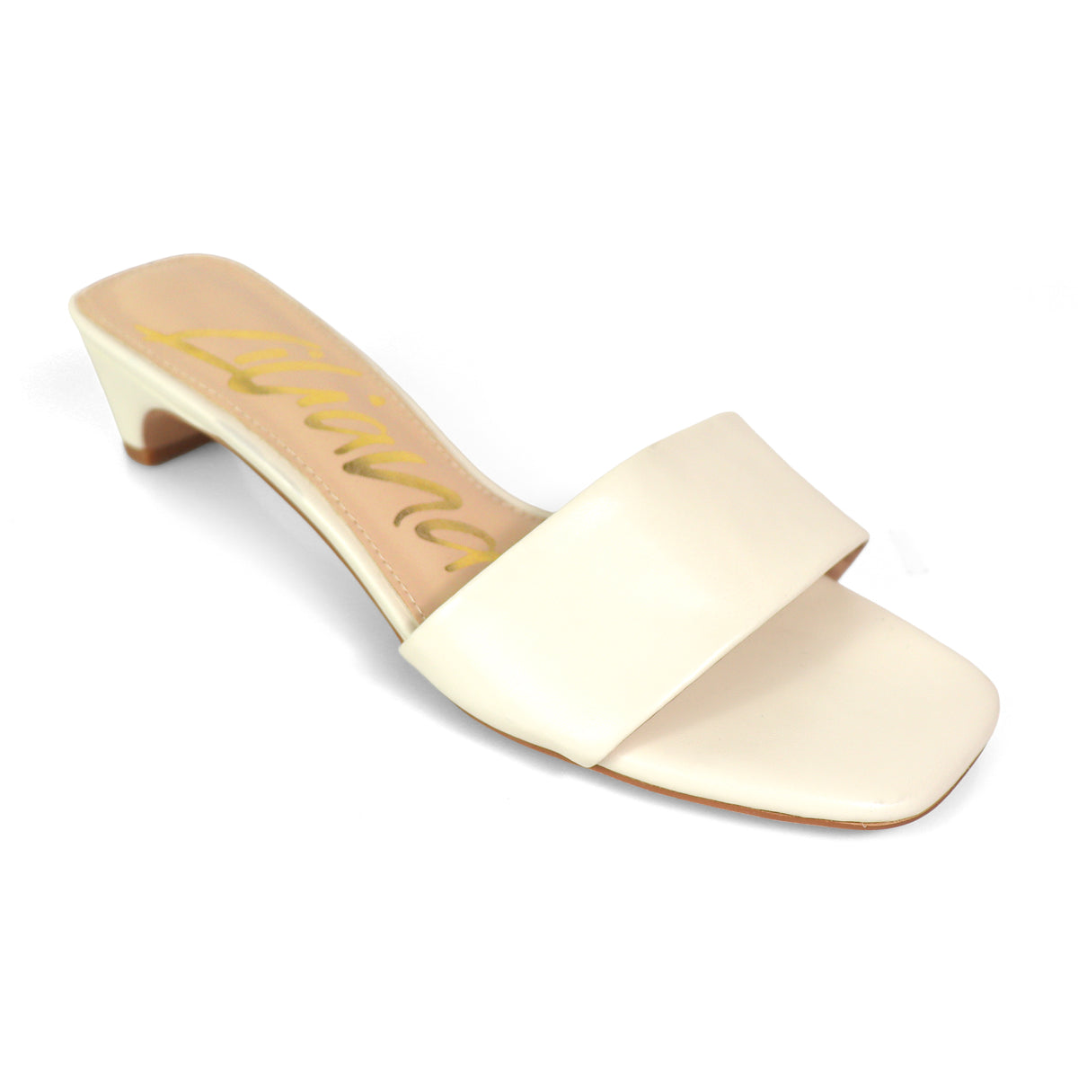 ELAINNY-1 TRANSPARENT CLEAR UPPER MULE W/ KITTEN HEEL